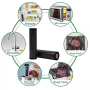 Black Vacuum Food Sealer Seal Bags Rolls Saver Storage Commercial 20/28Cm*5M - 20cm* 5m* 1 Roll V528-P20SIZEANDQTY-20CM-5M-1ROLL98529