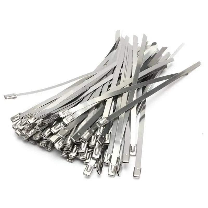 100x Stainless Steel Cable Ties SS304 Marine Grade Zip Strap Locking Wrap 100-800mm - 4.6*600mm V528-P2771663