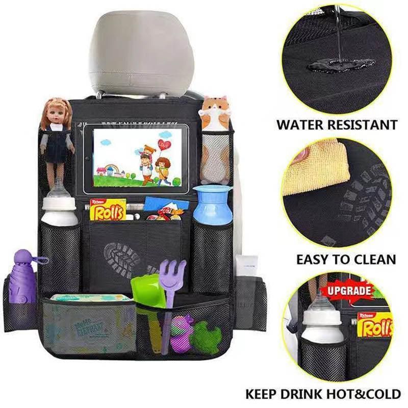 2Pcs Car Back Seat Organiser Travel Storage Bag Organizer Ipad Holder Pocket Au V528-P288370