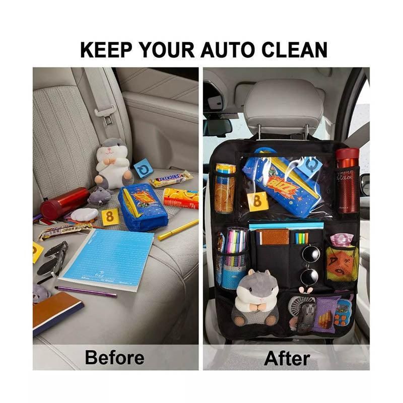 2Pcs Car Back Seat Organiser Travel Storage Bag Organizer Ipad Holder Pocket Au V528-P288370