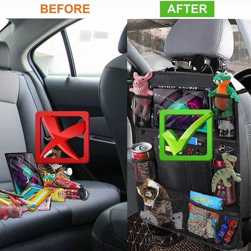 2Pcs Car Back Seat Organiser Travel Storage Bag Organizer Ipad Holder Pocket Au V528-P288370