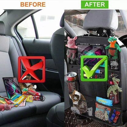 2Pcs Car Back Seat Organiser Travel Storage Bag Organizer Ipad Holder Pocket Au V528-P288370