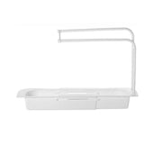 Telescopic Sink Rack Holder Expandable Storage Drain Basket Home Kitchen Kit - White V528-P2COLOUR-WHITE45437