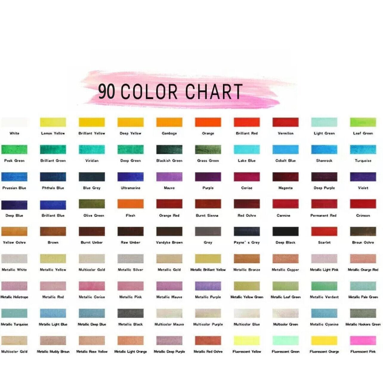 12-90 Watercolour Paint Set With Brush Painting Water Colour Kits - 90 Colours V528-P2PACKAGE-90COLOURS97380