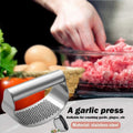 Stainless Steel Garlic Masher Press Crusher Squeezer Masher Kitchen Gadget - Silver V528-P2PACKAGE-SILVER59579