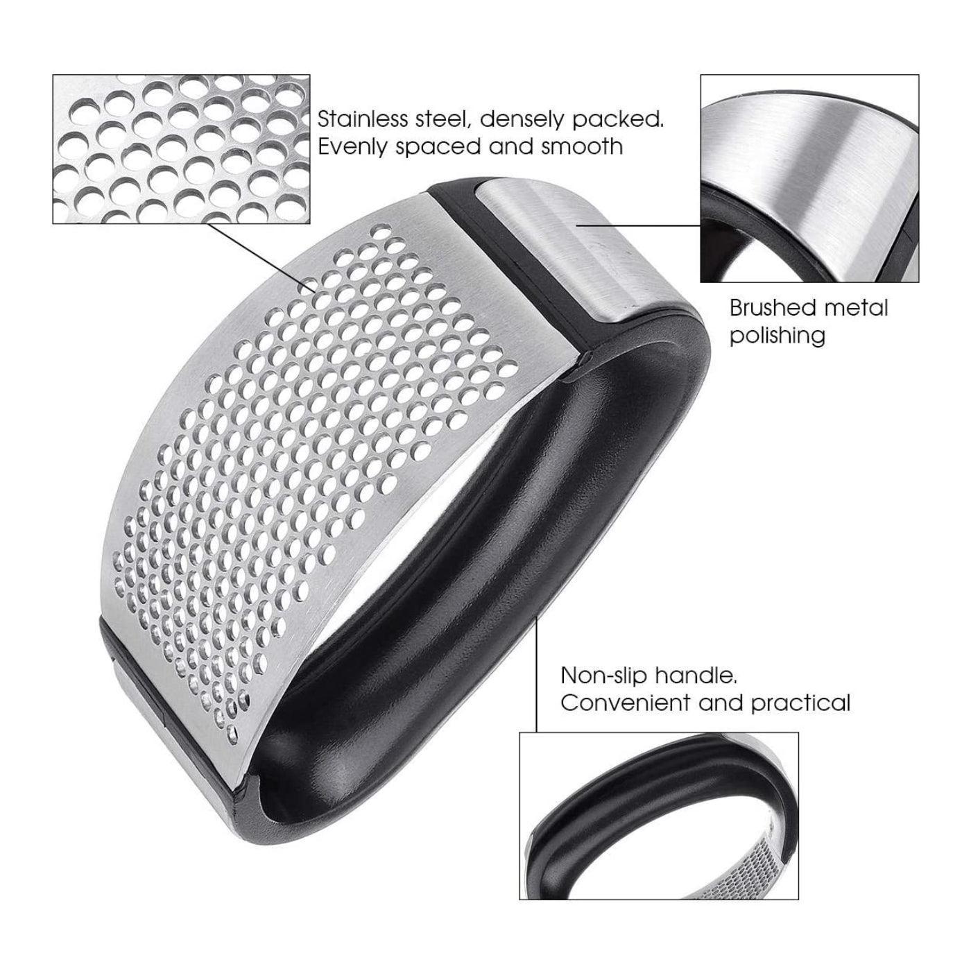 Stainless Steel Garlic Masher Press Crusher Squeezer Masher Kitchen Gadget - Silver V528-P2PACKAGE-SILVER59579