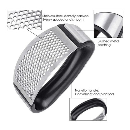 Stainless Steel Garlic Masher Press Crusher Squeezer Masher Kitchen Gadget - Silver V528-P2PACKAGE-SILVER59579