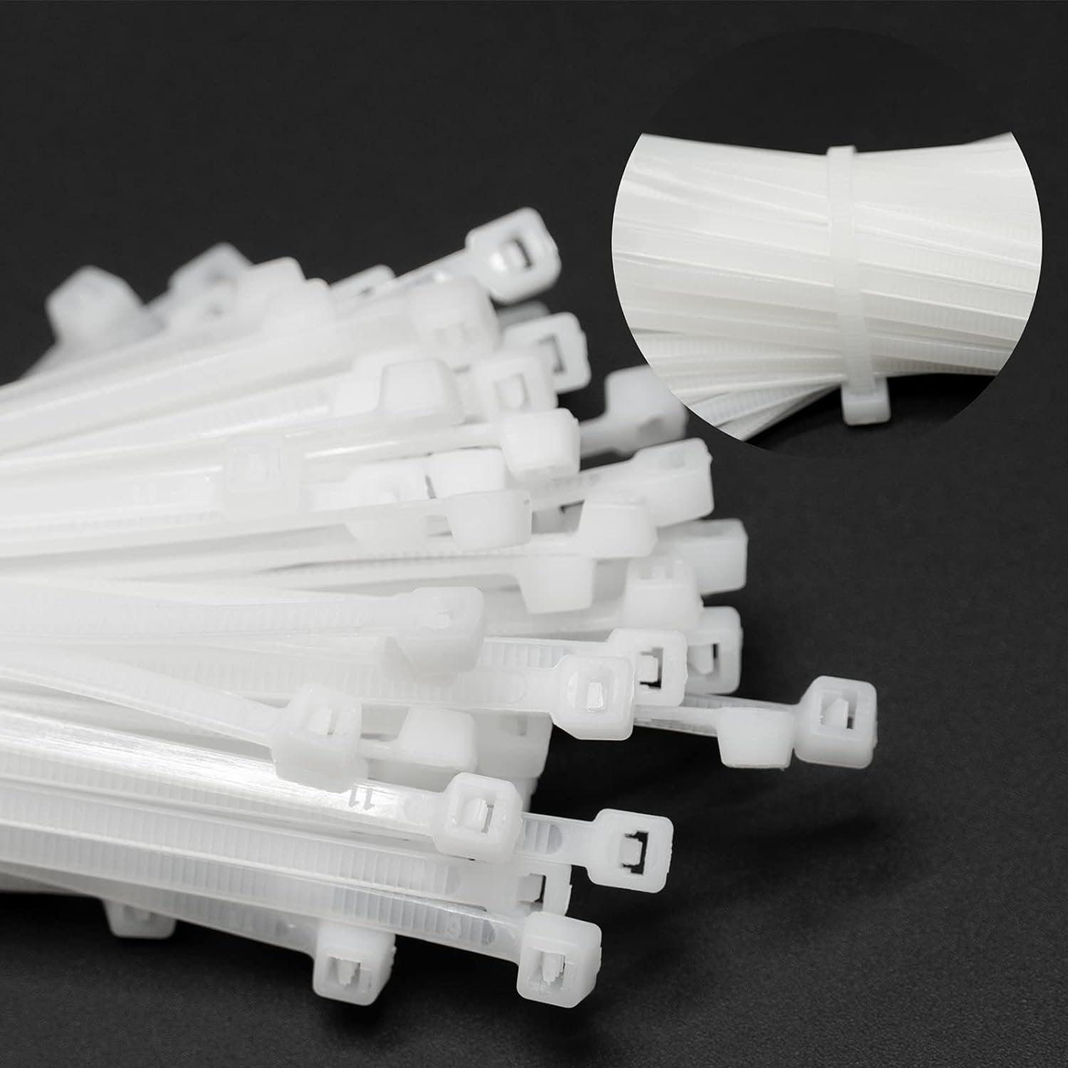 100X Cable Ties Zip Ties Nylon UV Stabilised Bulk White Cable Ties - 10*700mm White V528-P2SIZE-10700MMWHITEQTY-10091047