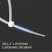 100X Cable Ties Zip Ties Nylon UV Stabilised Bulk White Cable Ties - 10*700mm White V528-P2SIZE-10700MMWHITEQTY-10091047
