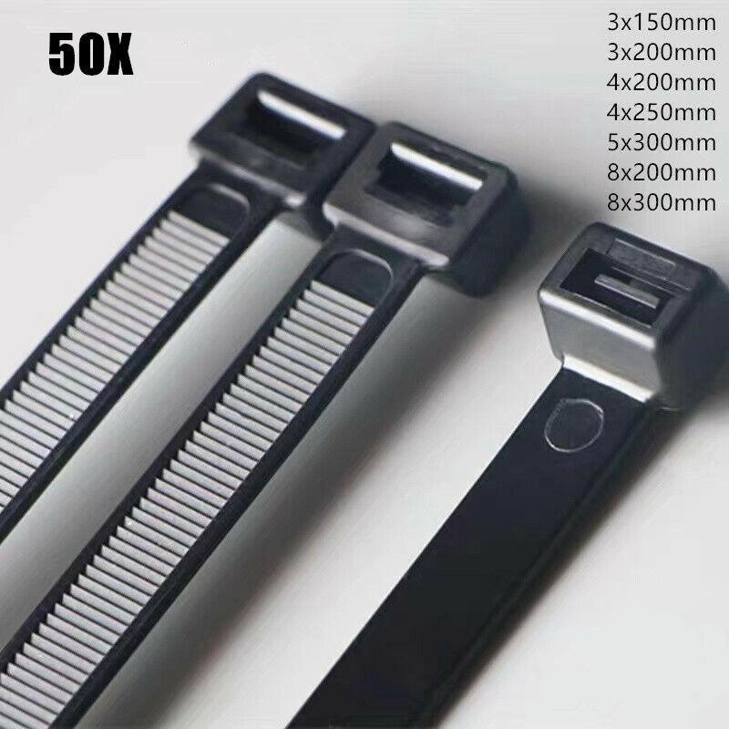 50X Cable Ties Zip Ties Nylon Uv Stabilised Black Cable Tie - 10*1200mm White V528-P32SIZE-10-1200MMWHITE5068128