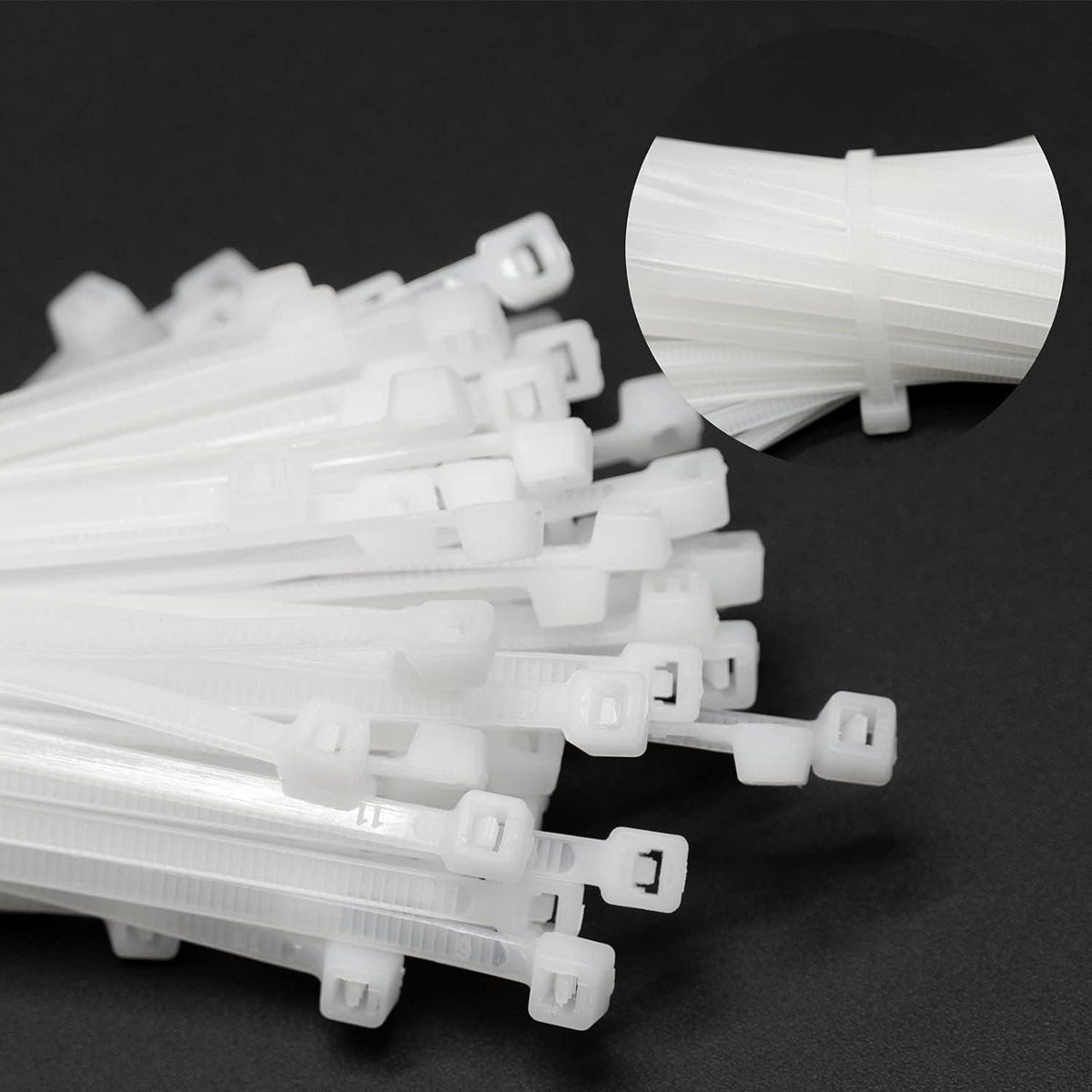 100X Cable Ties Zip Ties Nylon UV Stabilised Bulk White Cable Ties - 10*1200mm White V528-P39SIZE-101200MMWHITEQTY-10019153