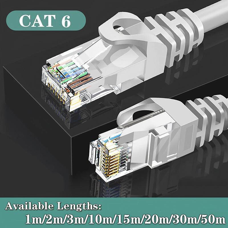 Fast Ethernet Network Cable CAT6 1000Mbps Internet RJ45 1 2 3 10 15 20 30 50m - 10M V528-P4CABLELENGTH-10M89865