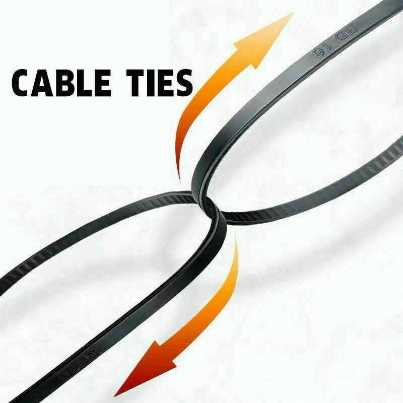 250X Cable Ties Zip Ties Nylon UV Stabilised Black Cable Tie - 4.8*350mm V528-P4SIZE-4-8-350MM-QTY-25041255