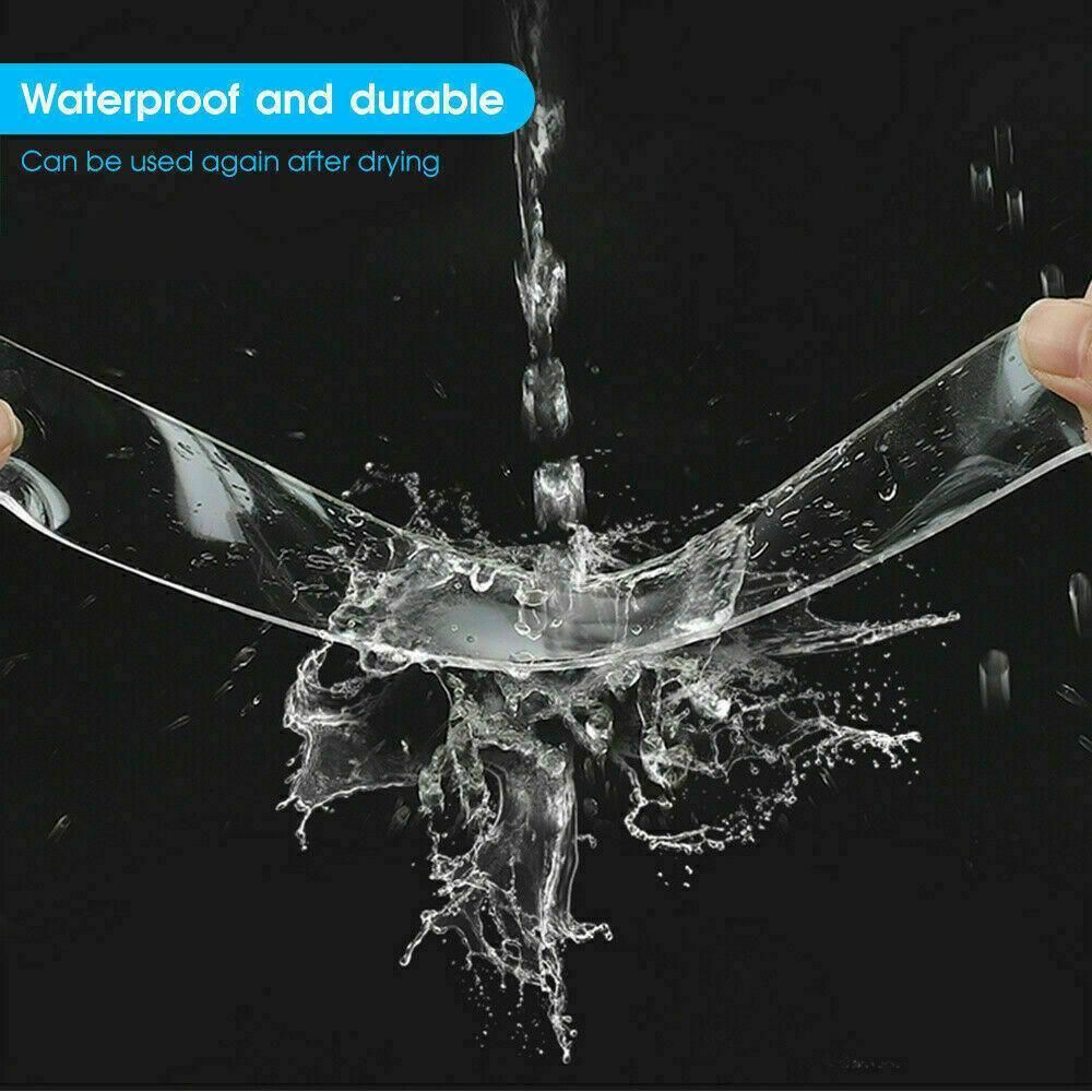 Double Sided Nano Tape Transparent Reusable Adhesive Gel Grip for Home Office - 3cm*5m*2mm (1 Unit) V528-P514832