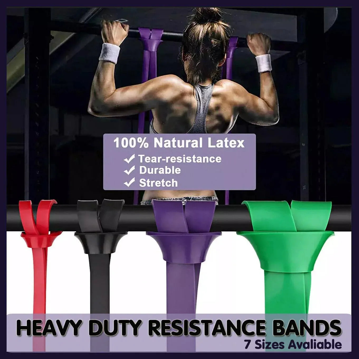 Heavy Duty Resistance Yoga Band Loop Exercise Fitness Workout Band Gym Band - Orange 170-230 lbs (83mm*2080mm) V528-P535859