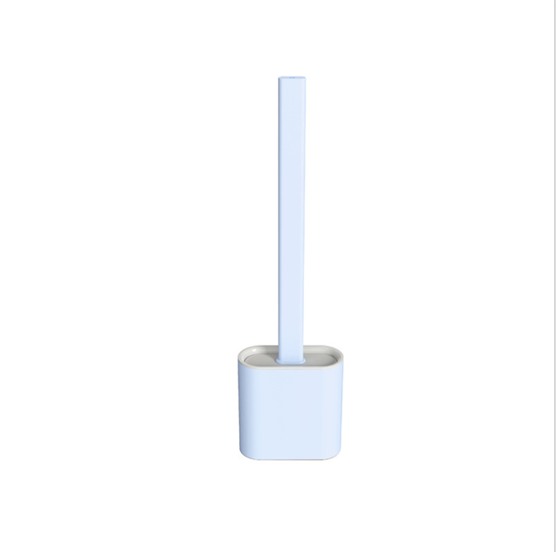 TPR Toilet Brush Set Silicone-Like Head with Holder Wall Mounted Detachable Handle - Pink * 1 Unit V528-P777837
