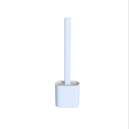 TPR Toilet Brush Set Silicone-Like Head with Holder Wall Mounted Detachable Handle - Grey * 1 Unit V528-P976077