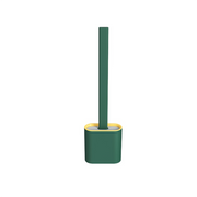 TPR Toilet Brush Set Silicone-Like Head with Holder Wall Mounted Detachable Handle - Grey * 1 Unit V528-P976077