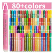 Flysea 12-80 Colours Acrylic Paint Pens Painting Stone Ceramic Glass Markers 0.7 - White*6 Set V528-PACK-WHITE-6SET79529