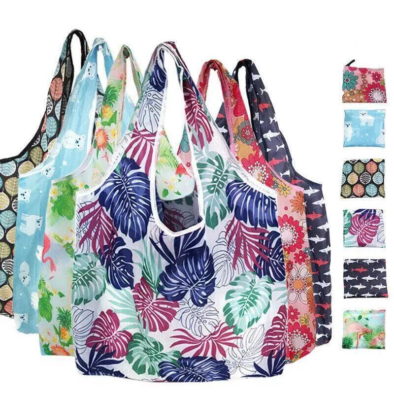 Reusable Foldable Light Waterproof Shopping Bags Carry bag Grocery Big - B-32