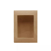 50PCS Kraft Paper Gift Boxes with PVC Window White Black Bakery Packaging Carton - S V528-PACKAGE-BOX-S-50PCS-552184