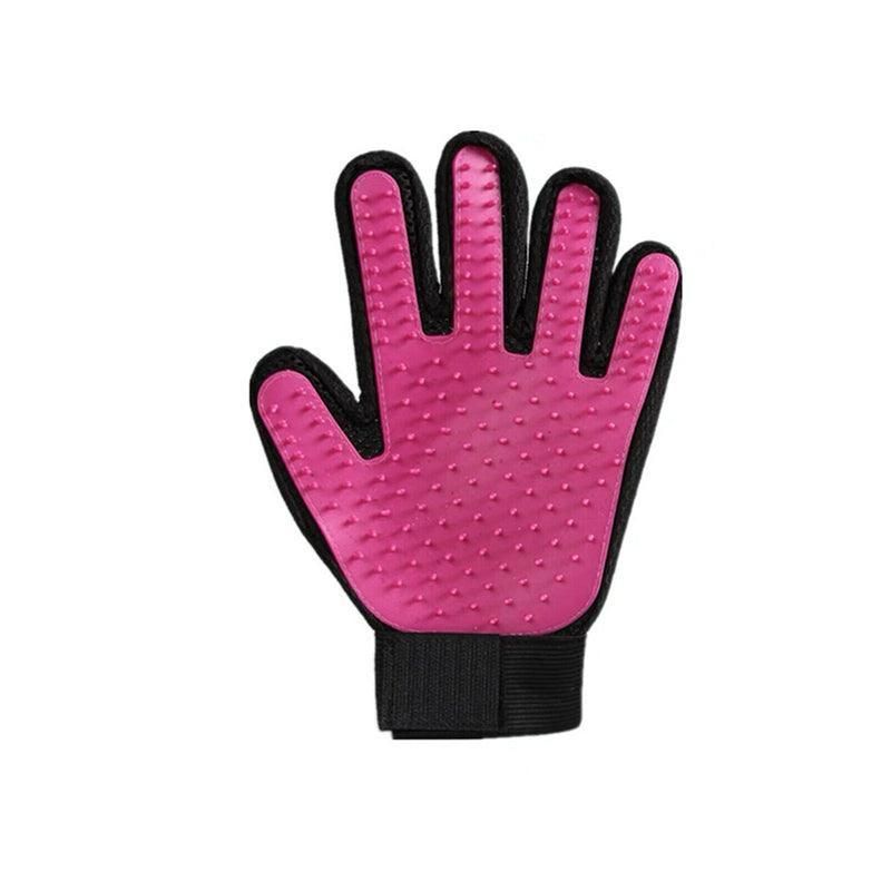 Pet Dog Cat Massage Hair Removal Grooming Comb Touch Cleaning Brush Magic Glove - Pink Left Hand V528-PACKAGE-PINKLEFTHAND84366