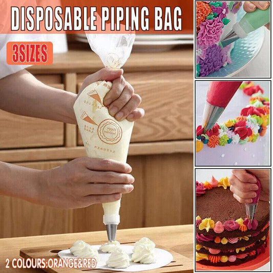 100-200Pcs Disposable Piping Bags For Cake Decor Icing Frosting Piping Nozzles - Red-Small *100 PCS V528-PACKAGE-RED-SMALL-100PCS30656