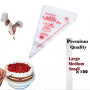 100-200Pcs Disposable Piping Bags For Cake Decor Icing Frosting Piping Nozzles - Red-Small *100 PCS V528-PACKAGE-RED-SMALL-100PCS30656