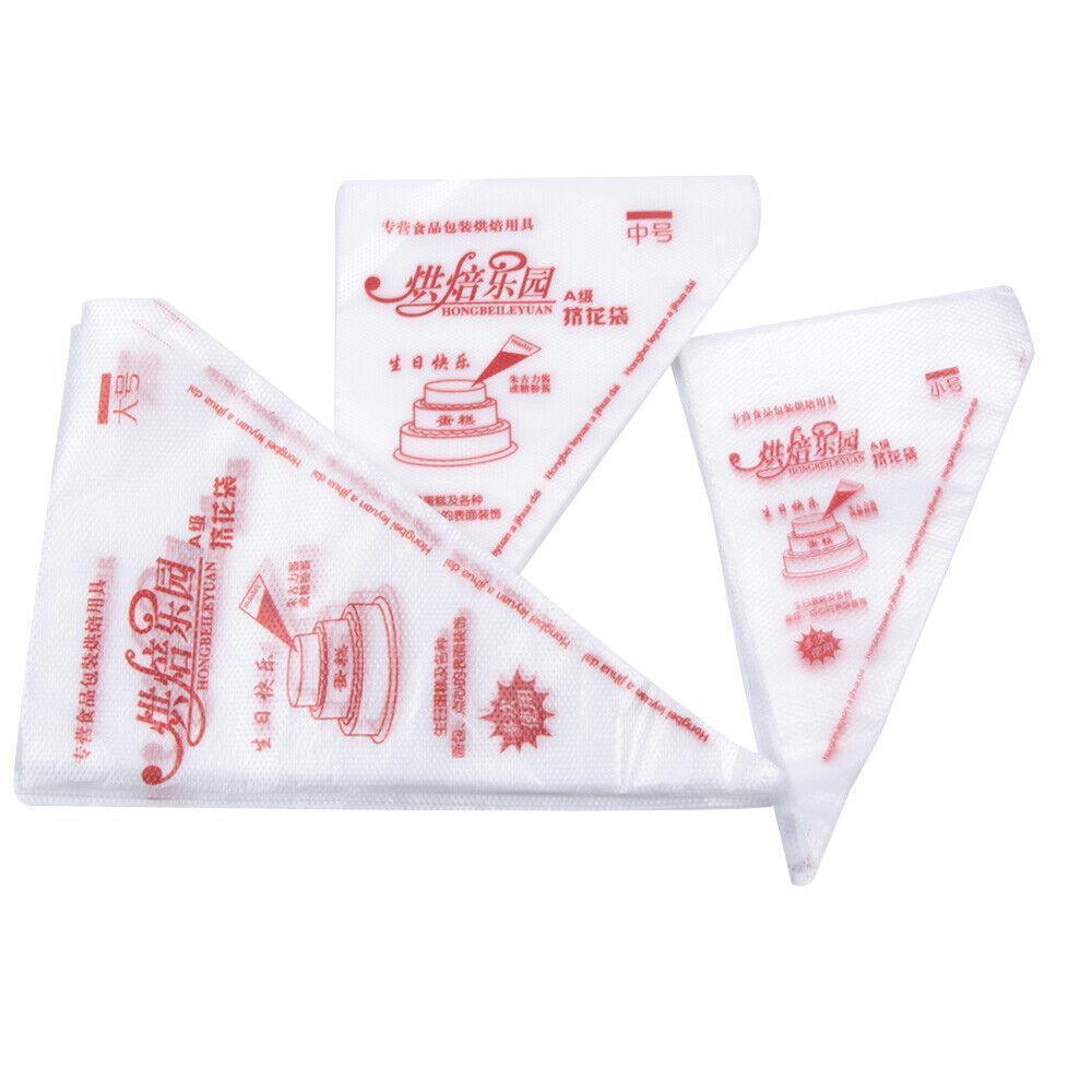 100-200Pcs Disposable Piping Bags For Cake Decor Icing Frosting Piping Nozzles - Red-Small *100 PCS V528-PACKAGE-RED-SMALL-100PCS30656