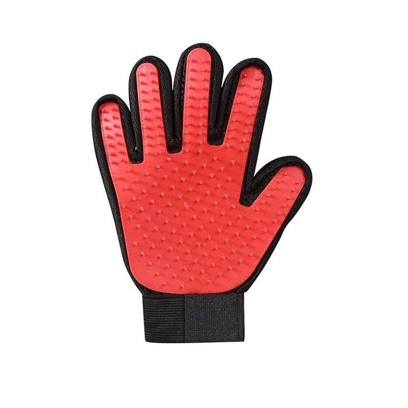 Pet Dog Cat Massage Hair Removal Grooming Comb Touch Cleaning Brush Magic Glove - Red Right Hand V528-PACKAGE-REDRIGHTHAND86087