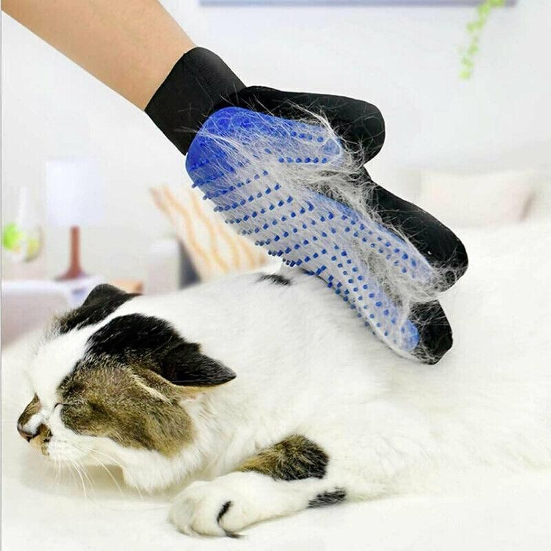 Pet Dog Cat Massage Hair Removal Grooming Comb Touch Cleaning Brush Magic Glove - Red Right Hand V528-PACKAGE-REDRIGHTHAND86087