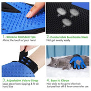 Pet Dog Cat Massage Hair Removal Grooming Comb Touch Cleaning Brush Magic Glove - Red Right Hand V528-PACKAGE-REDRIGHTHAND86087