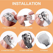 Foot File Hard Skin Remover Callus Shaver Corn Cutter Tool Pedicure + 10 Blades V528-PACKAGE-SRCUBBER10BLADES76986