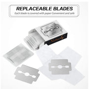 Foot File Hard Skin Remover Callus Shaver Corn Cutter Tool Pedicure + 10 Blades V528-PACKAGE-SRCUBBER10BLADES76986