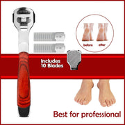 Foot File Hard Skin Remover Callus Shaver Corn Cutter Tool Pedicure + 10 Blades V528-PACKAGE-SRCUBBER10BLADES76986