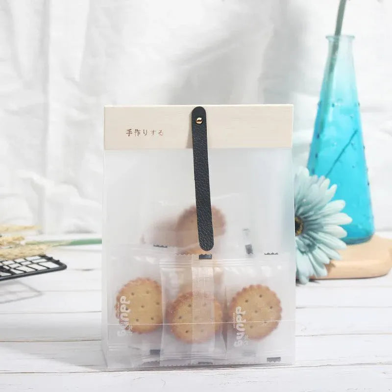 50pcs Transparent Snack Bags Biscuit Candy Bags Resealable Food Packaging - Orange V528-PACKAGING-BAGS-50PCS-ORANGE-899781
