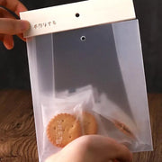 50pcs Transparent Snack Bags Biscuit Candy Bags Resealable Food Packaging - Red V528-PACKAGING-BAGS-50PCS-RED-727785