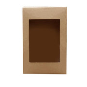 10 Pack Kraft Paper Boxes with Window Disposable Cardboard Gift Catering Trays - 20X15X5CM V528-PACKINGBO-LARGE-162249
