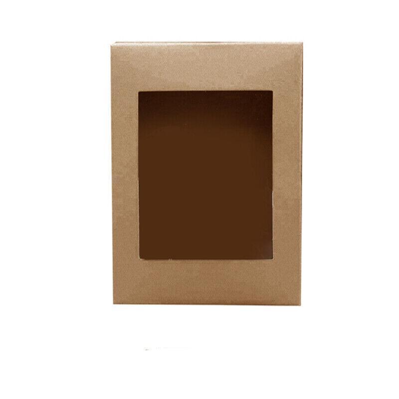 10 Pack Kraft Paper Boxes with Window Disposable Cardboard Gift Catering Trays - 20X15X5CM V528-PACKINGBO-LARGE-162249