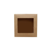 10 Pack Kraft Paper Boxes with Window Disposable Cardboard Gift Catering Trays - 20X15X5CM V528-PACKINGBO-LARGE-162249
