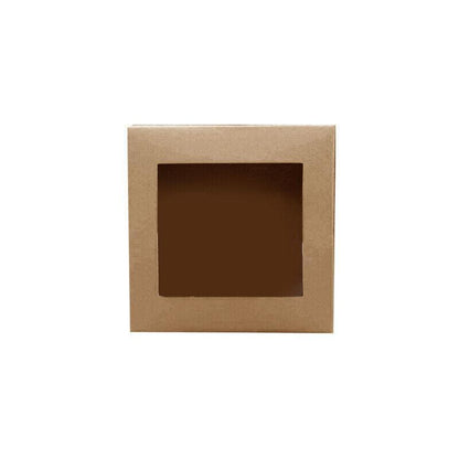 10 Pack Kraft Paper Boxes with Window Disposable Cardboard Gift Catering Trays - 20X15X5CM V528-PACKINGBO-LARGE-162249