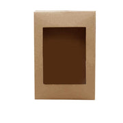 10 Pack Kraft Paper Boxes with Window Disposable Cardboard Gift Catering Trays - 20X15X5CM V528-PACKINGBO-LARGE-162249