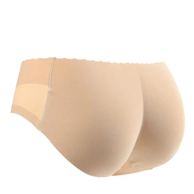 Beige Seamless Padded Butt Lifter Briefs Hip Enhancer Underwear for Women - L ( Hipline:90-92cm ) V528-PADDEDBUTT-BEIGE-L-213986