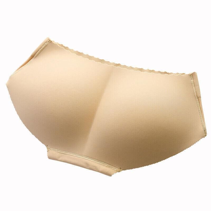 Beige Seamless Padded Butt Lifter Briefs Hip Enhancer Underwear for Women - L ( Hipline:90-92cm ) V528-PADDEDBUTT-BEIGE-L-213986