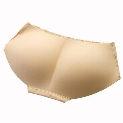 Beige Seamless Padded Butt Lifter Briefs Hip Enhancer Underwear for Women - XL ( Hipline:92-96cm ) V528-PADDEDBUTT-BEIGE-L-744216