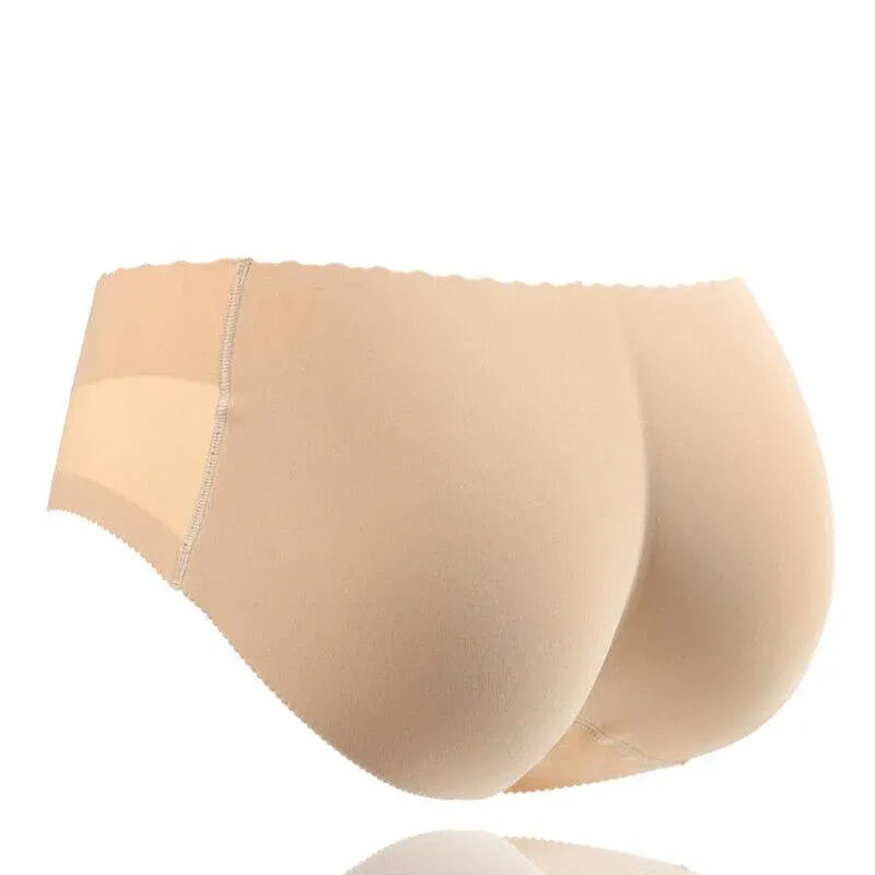Beige Seamless Padded Butt Lifter Briefs Hip Enhancer Underwear for Women - S ( Hipline:80-84cm ) V528-PADDEDBUTT-BEIGE-S-659388