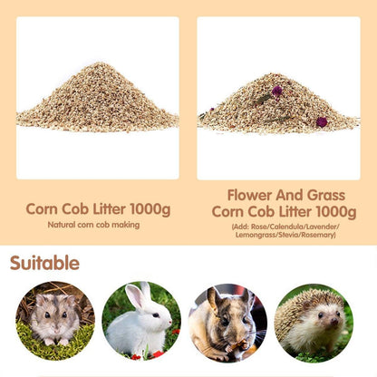 Plants Corncob Bedding Nest Pad for Hamster Rabbit Hedgehog Small Pet Supplies - Flower And Grass Corn Cob V528-PADDING-HC-820304
