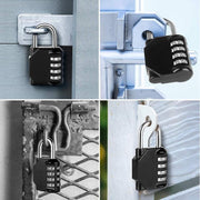 4 Digit Combination Padlock Waterproof Outdoor Number Lock for Gate Locker Toolbox - Black V528-PADLOCKS-BLACK-977840