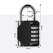 4 Digit Combination Padlock Waterproof Outdoor Number Lock for Gate Locker Toolbox - Black V528-PADLOCKS-BLACK-977840
