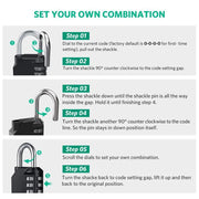 4 Digit Combination Padlock Waterproof Outdoor Number Lock for Gate Locker Toolbox - Black V528-PADLOCKS-BLACK-977840